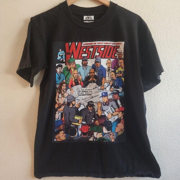 E Pro Other - The Westside Legends West Coast Hip Hop Shirt Mens Medium Black Graphic Tee
